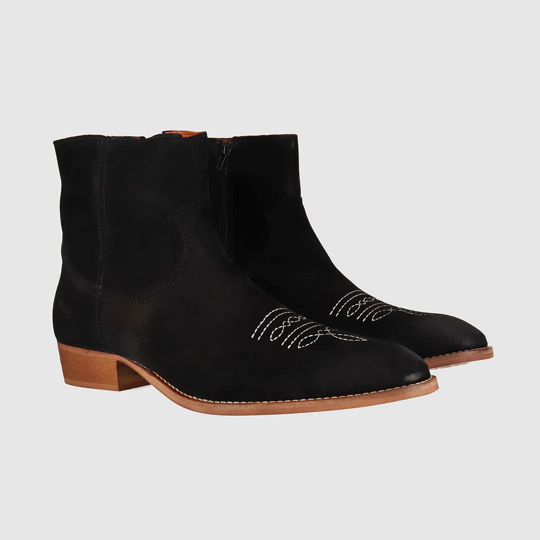 Ziggy Chelsea Boot Black Suede Library Visit