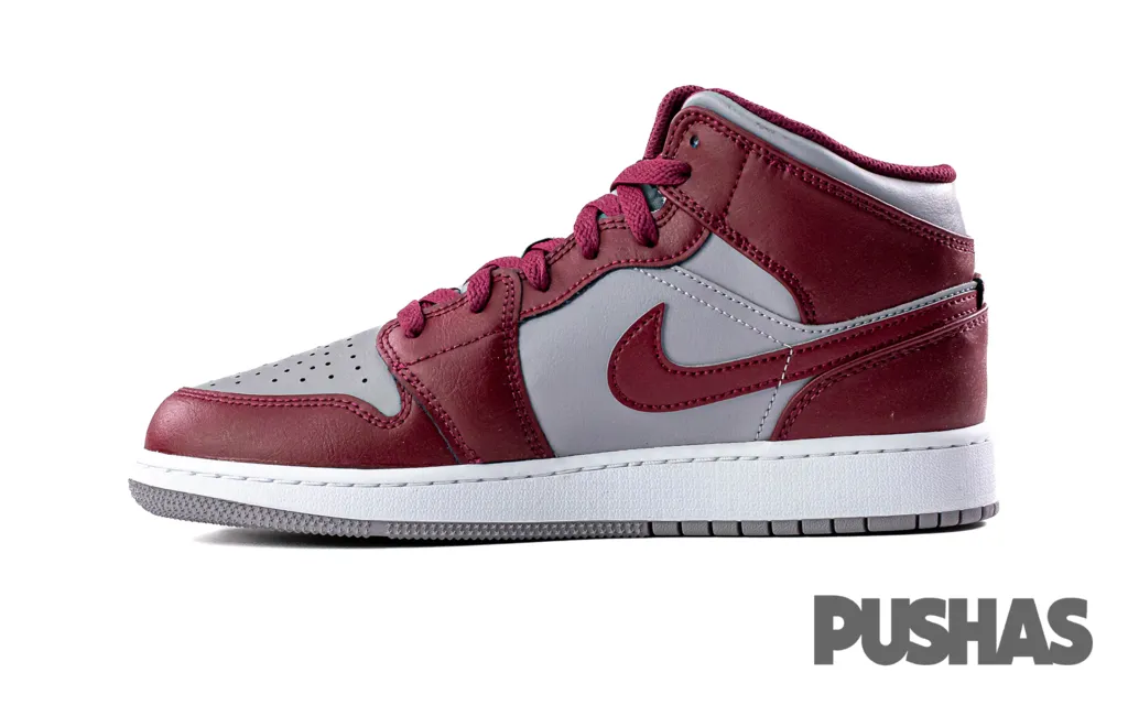 Air Jordan 1 Mid 'Cherrywood Red' GS (2022) Feather Light Urban Stroll Quiet Step