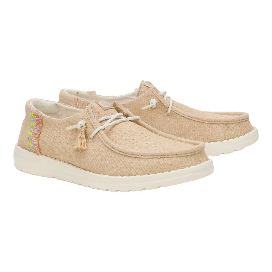 Wendy Perf Canvas - Irish Cream Wide fit