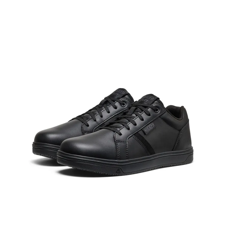 Fit Lifestyle Slip On Style Men's Kenton WTX Work Shoe (Soft Toe)  |  Black/Black