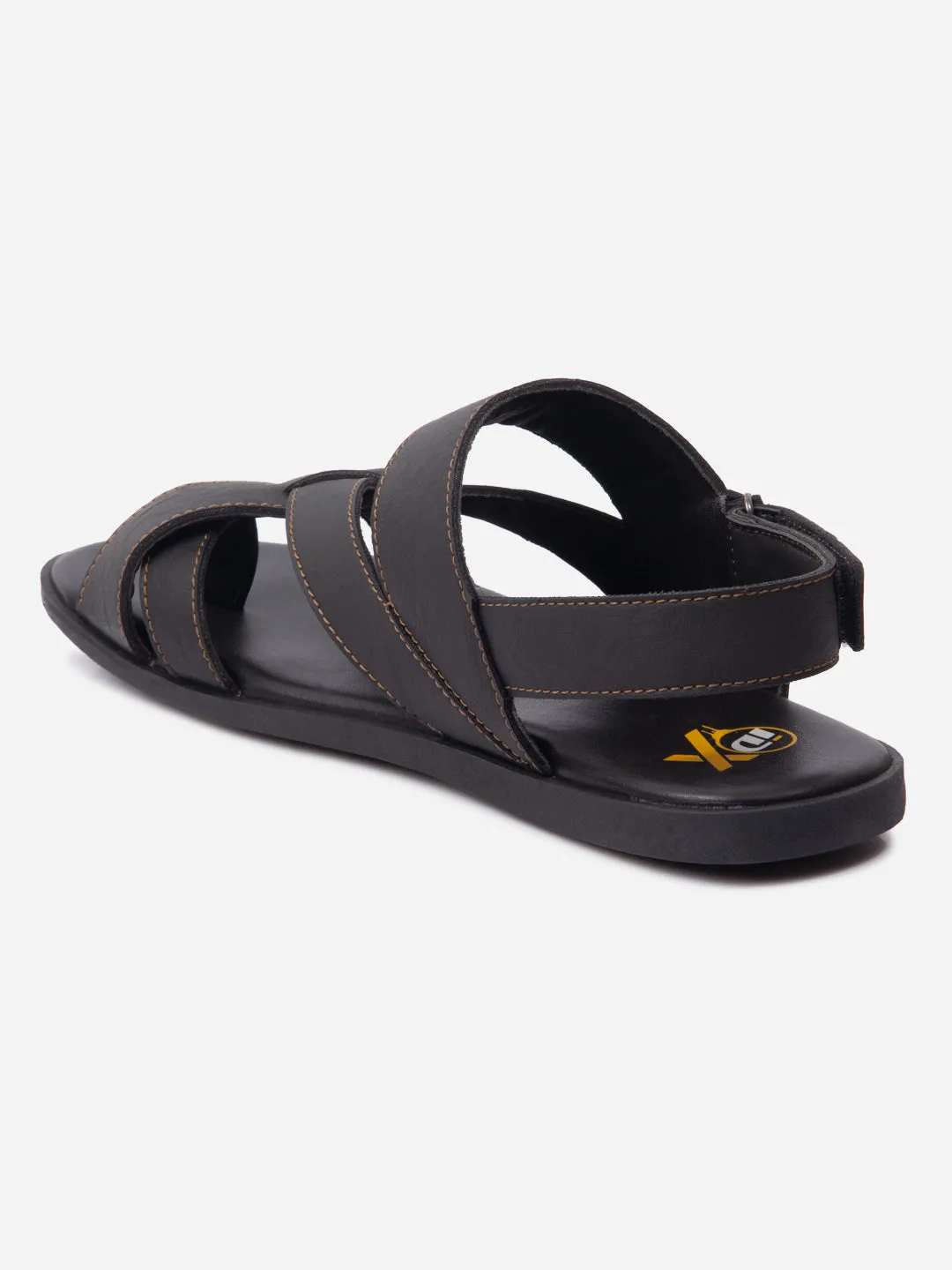 Men's Black Cross Strap Casual Sandals (IX5017) Breath Fresh