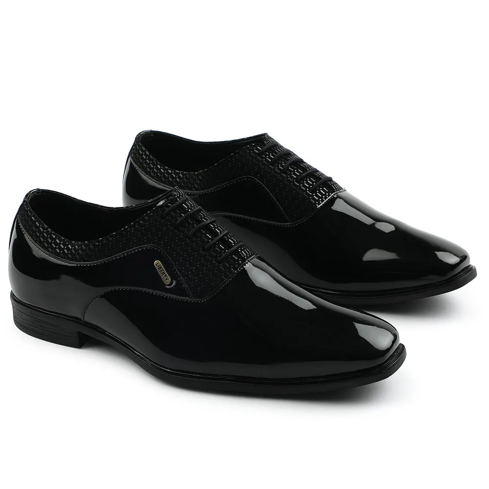 Fortune Black Formal Lacing Oxford Shoes For Mens A998-07 By Liberty Anti Slide Bespoke Fit