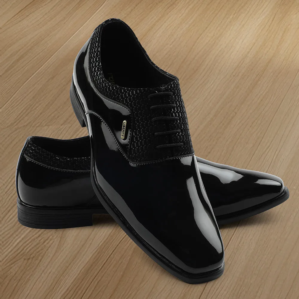 Core Shade Leather Lining Fortune Black Formal Lacing Oxford Shoes For Mens A998-07 By Liberty