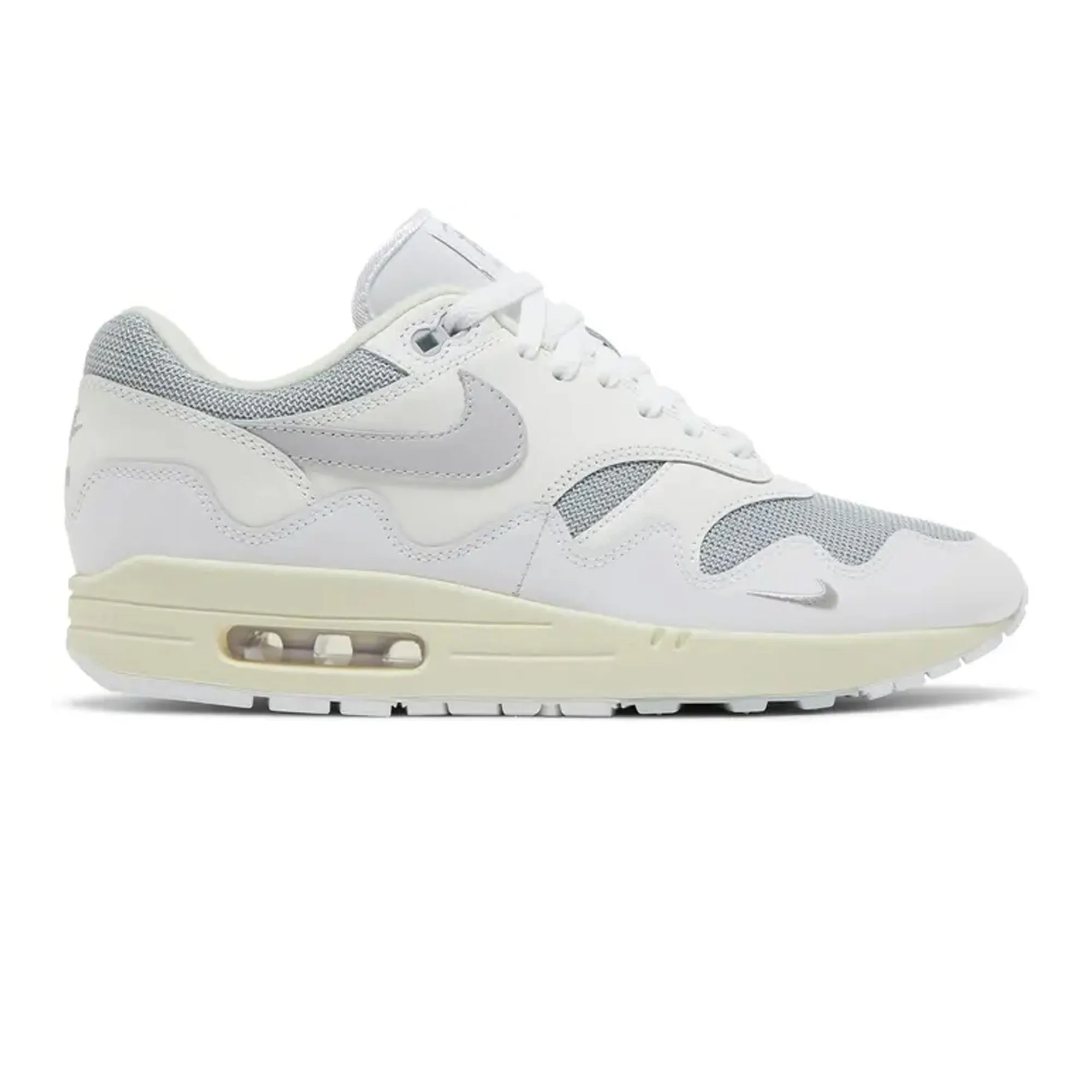 Pure Black Nike Air Max 1 Patta Waves x Pure Platinum White' (2022)