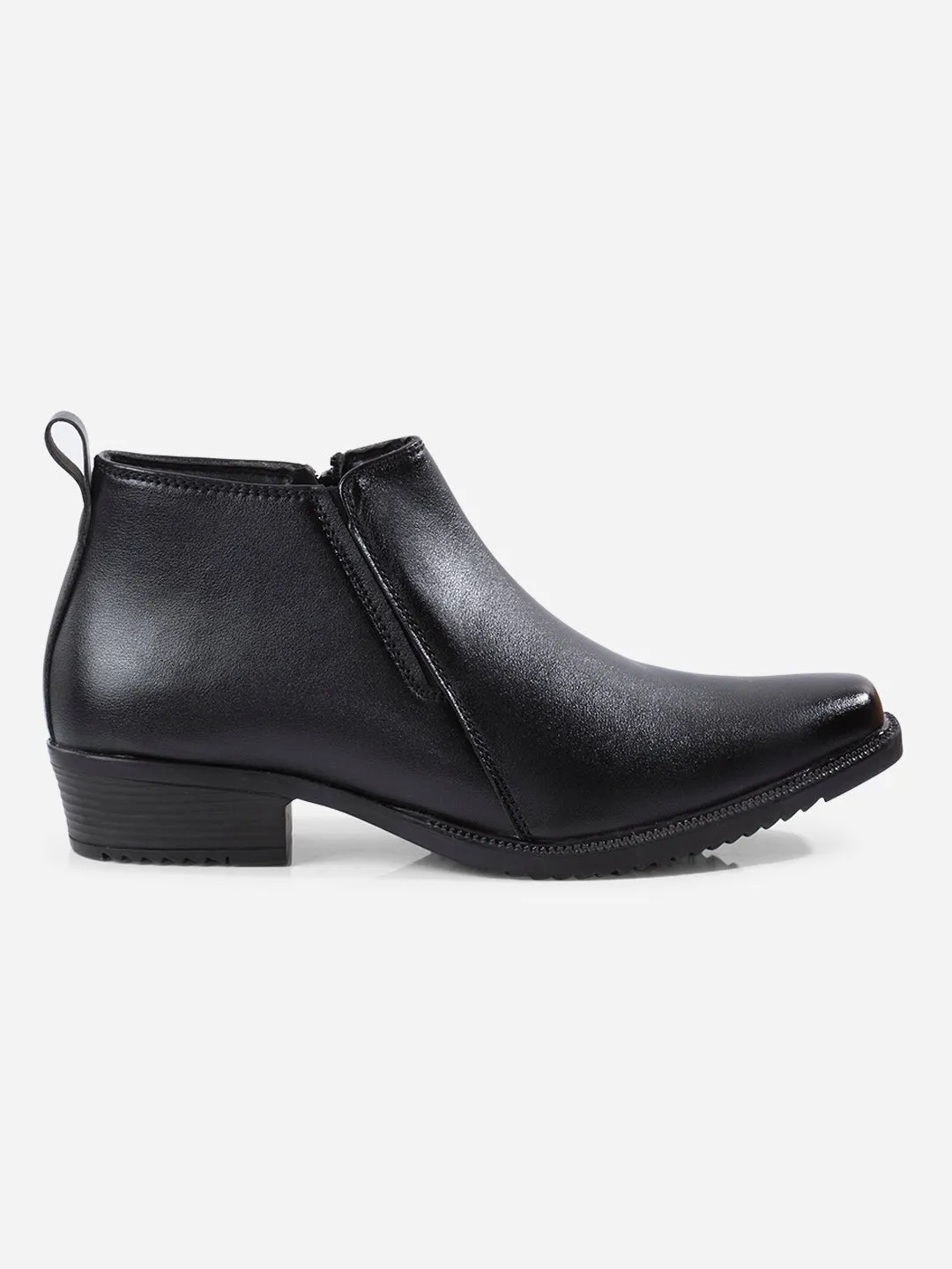 Anti Odor Outdoor Explorers Travel Light Men's Black Formal Ankle Slip On Boots (IX3040)