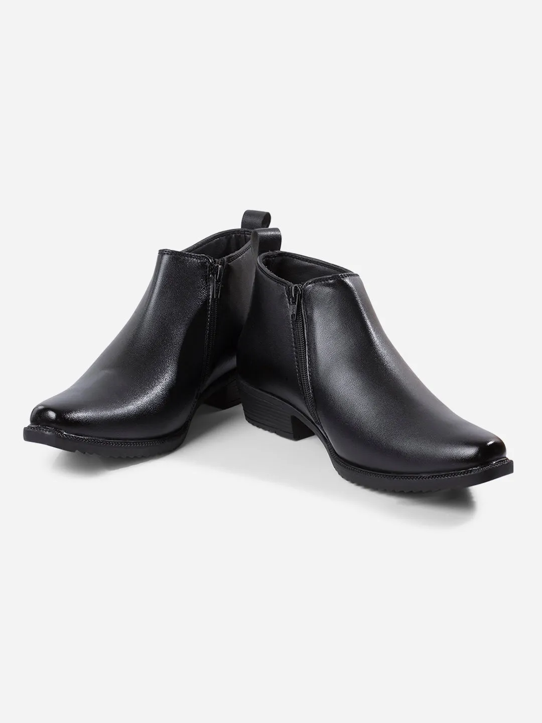 Men's Black Formal Ankle Slip On Boots (IX3040) Yoga Base Anti Odor Busy Professionals
