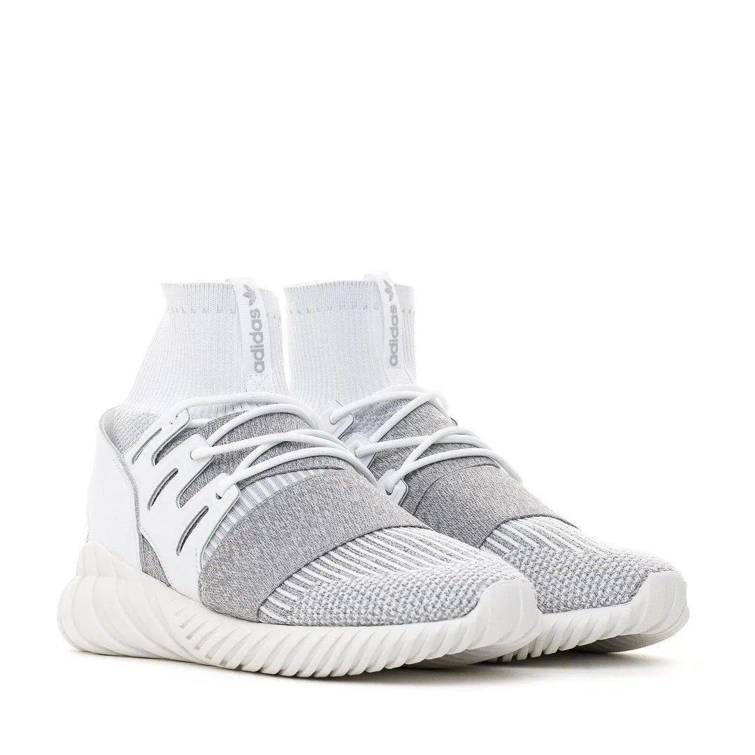 Leather Touch Adidas Originals Tubular Doom PK Primeknit White Grey BY3553