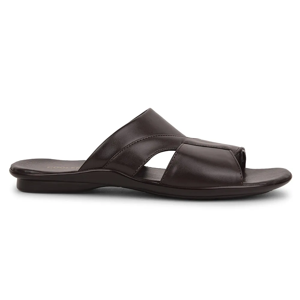 Coolers Brown Casual Slipper For Men WAKAFIT-1E By Liberty Calm Walk Everyday Comfort