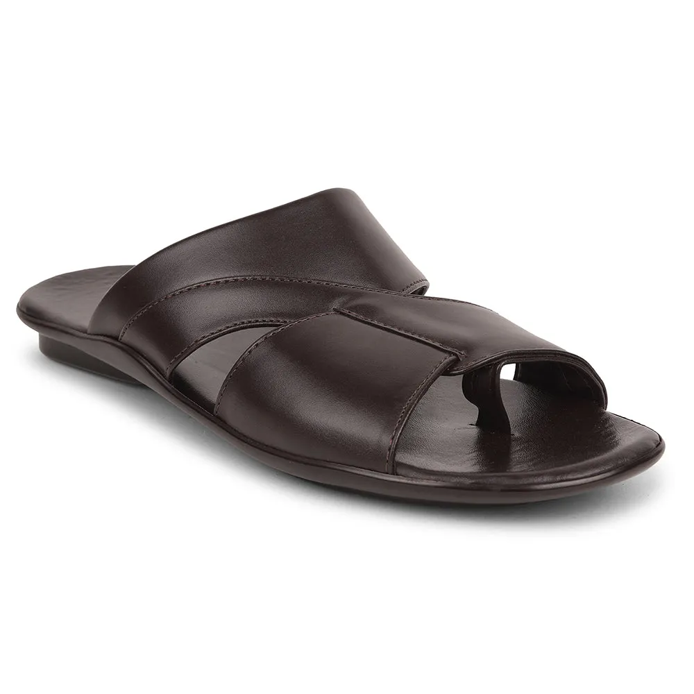 Ergonomic Design Coolers Brown Casual Slipper For Men WAKAFIT-1E By Liberty