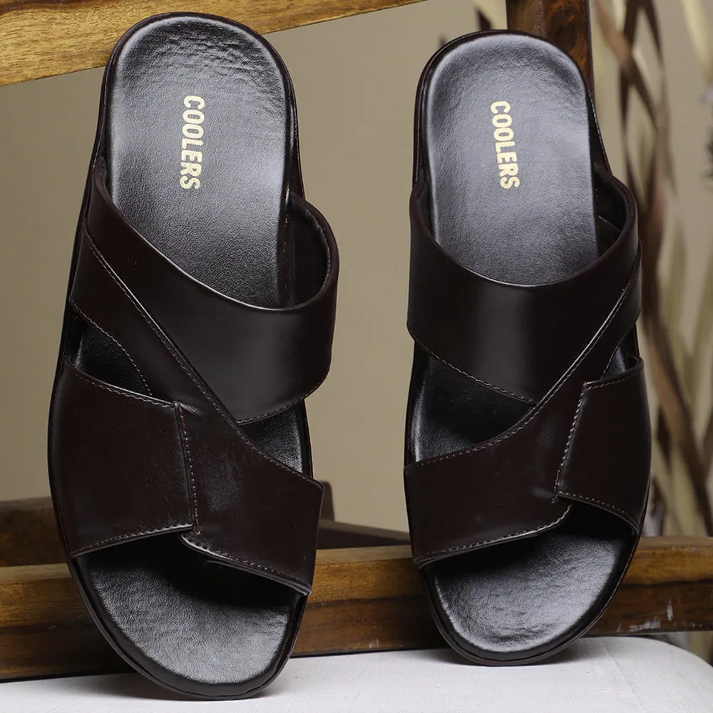 Training Mode Coolers Brown Casual Slipper For Men WAKAFIT-1E By Liberty