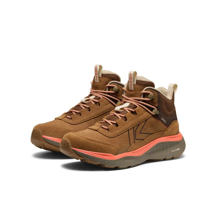 beach shoes Comfy Fit Women's Leiki Waterproof Leather Hiking Boot  |  Chipmunk/Bison