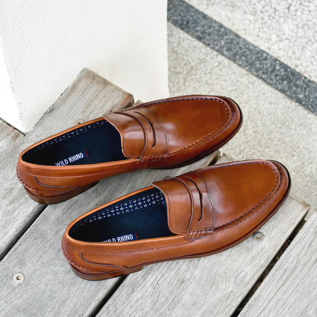Borough Dress Shoes Tan Simple Form Exact Size